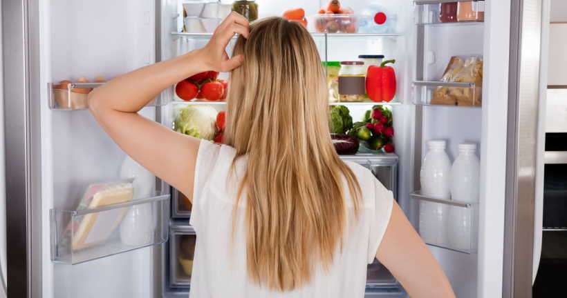 hair falling into food